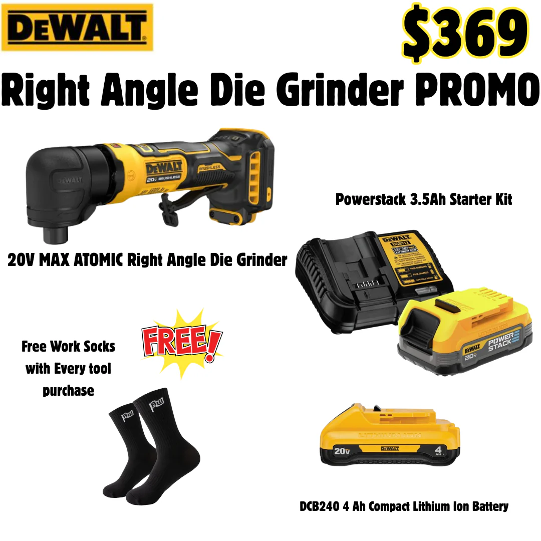 Dewalt 20V MAX ATOMIC Right Angle Die Grinder with Battery & Charger