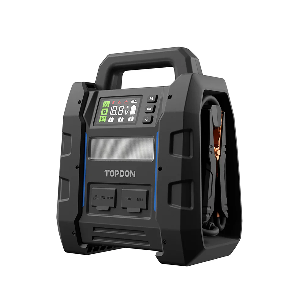 TOPDON 2-in-1 4500 Peak Amp Jump Starter & Battery Tester - Image 2